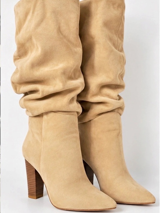Amazon Shoes - Suede Over-the-Knee Boots in Brown US 6